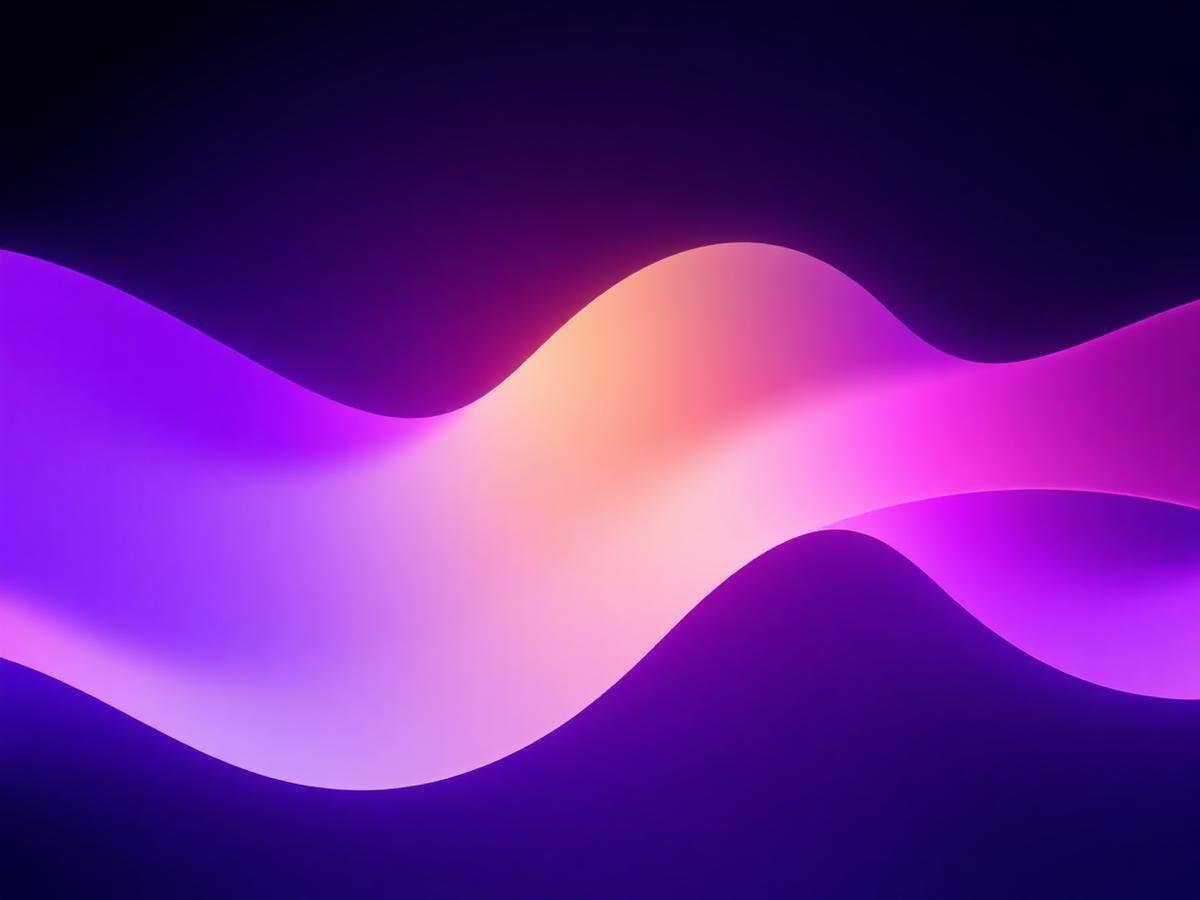Abstract violet and pink gradient waves representing hero A/B tests